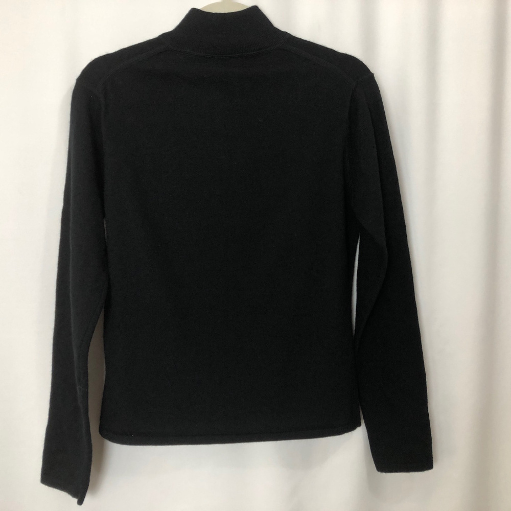 Nautica, merino wool zip T sweater black Medium - Picture 4 of 6